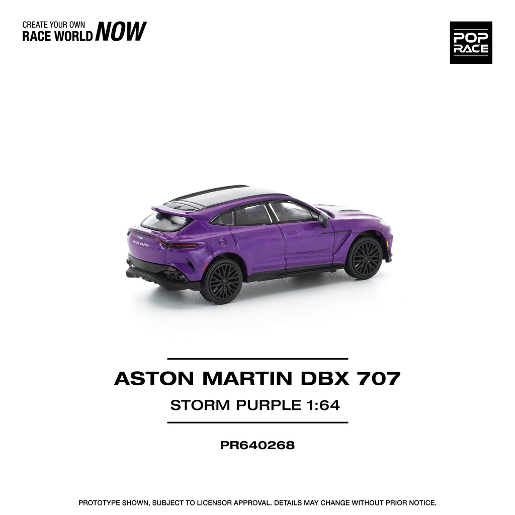 POP RACE 1/64 ASTON MARTIN DBX 707 - STORM PURPLE