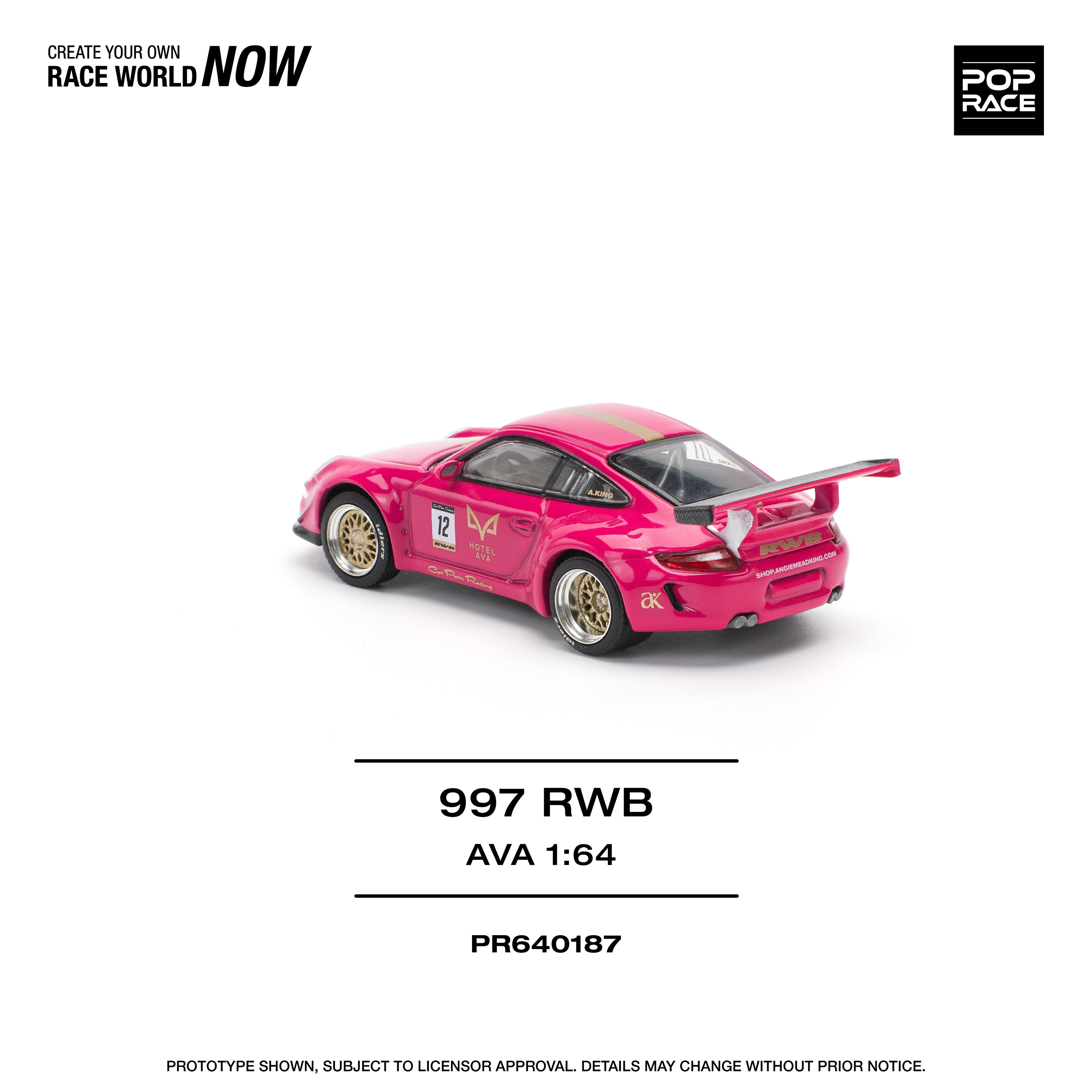 POP RACE 1/64 RWB 997 AVA ROSADO