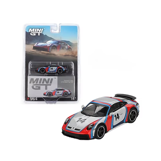 MINI GT 1/64 #964 PORSCHE DAKAR ICE GREY METALLIC 1974