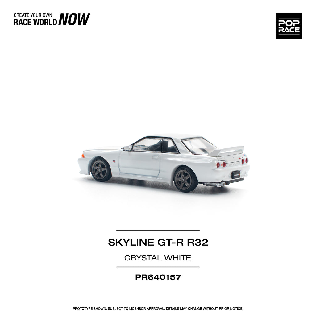 POP RACE SKYLINE GT-R R32 CRISTAL WHITE