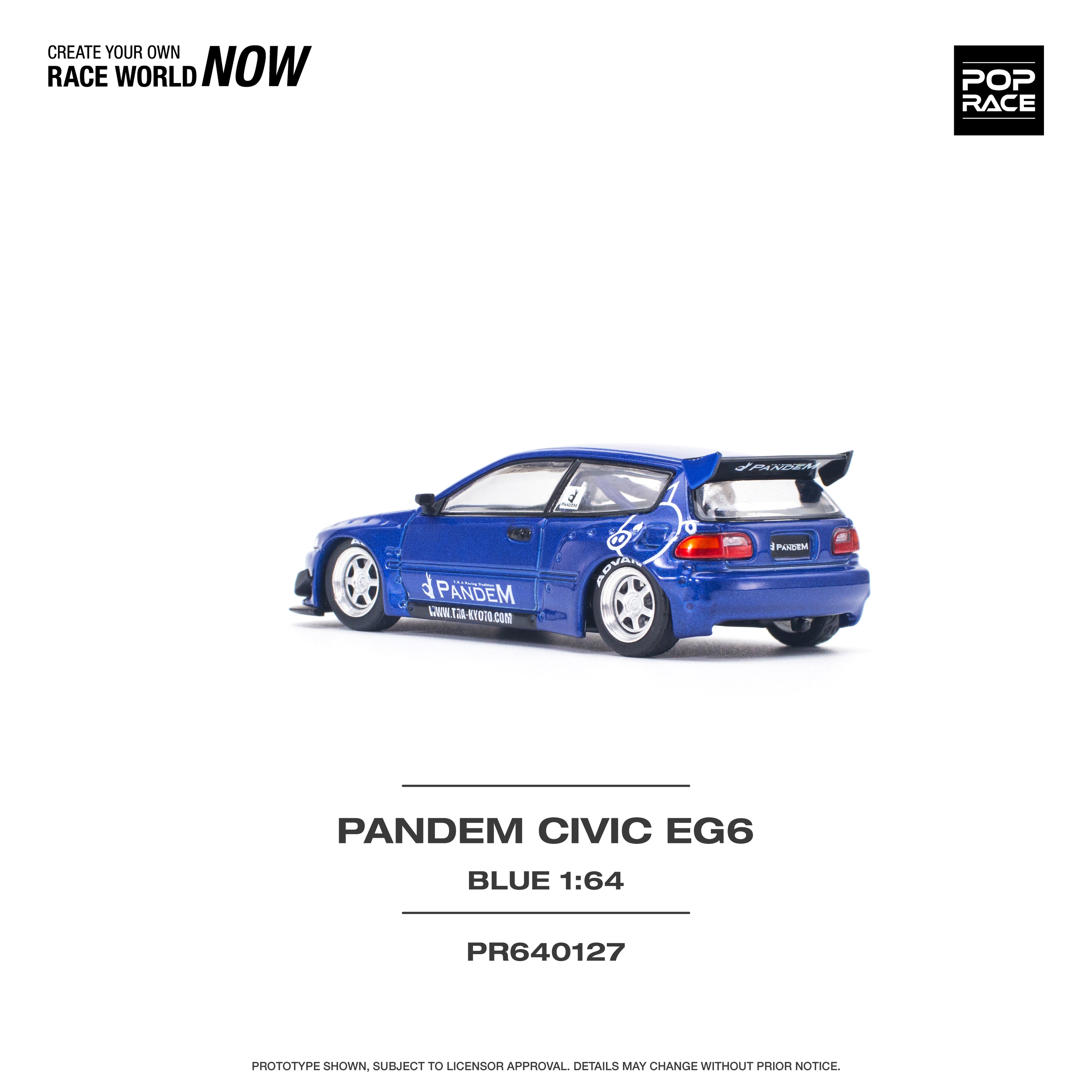 POP RACE PANDEM CIVIC EG6 AZUL