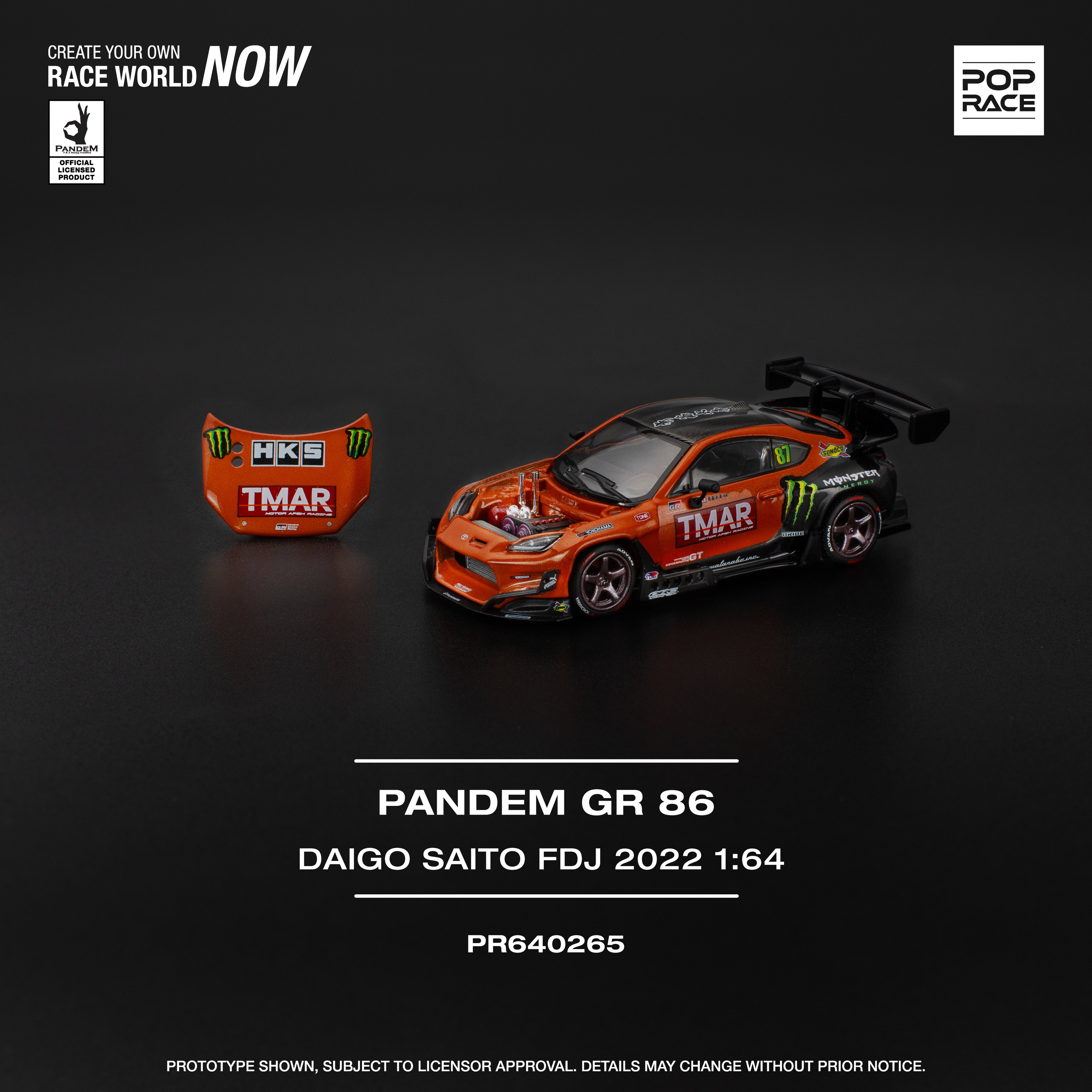 Poprace 1/64 PANDEM GR86 DAIGO SAITO FORMULA DRIFT JAPAN 2022