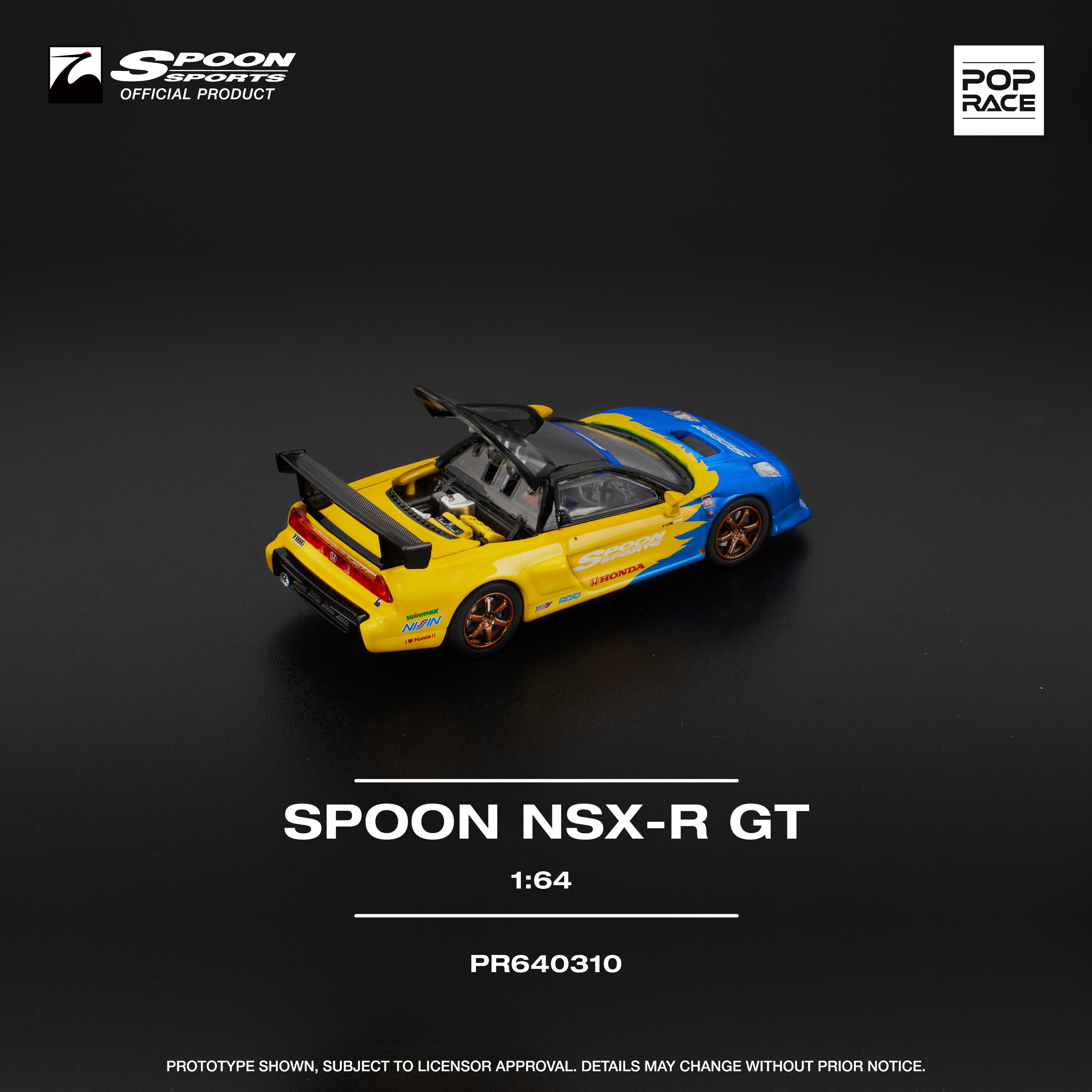 POP RACE 1/64 SPOON SPORTS NSX-R GT NA2