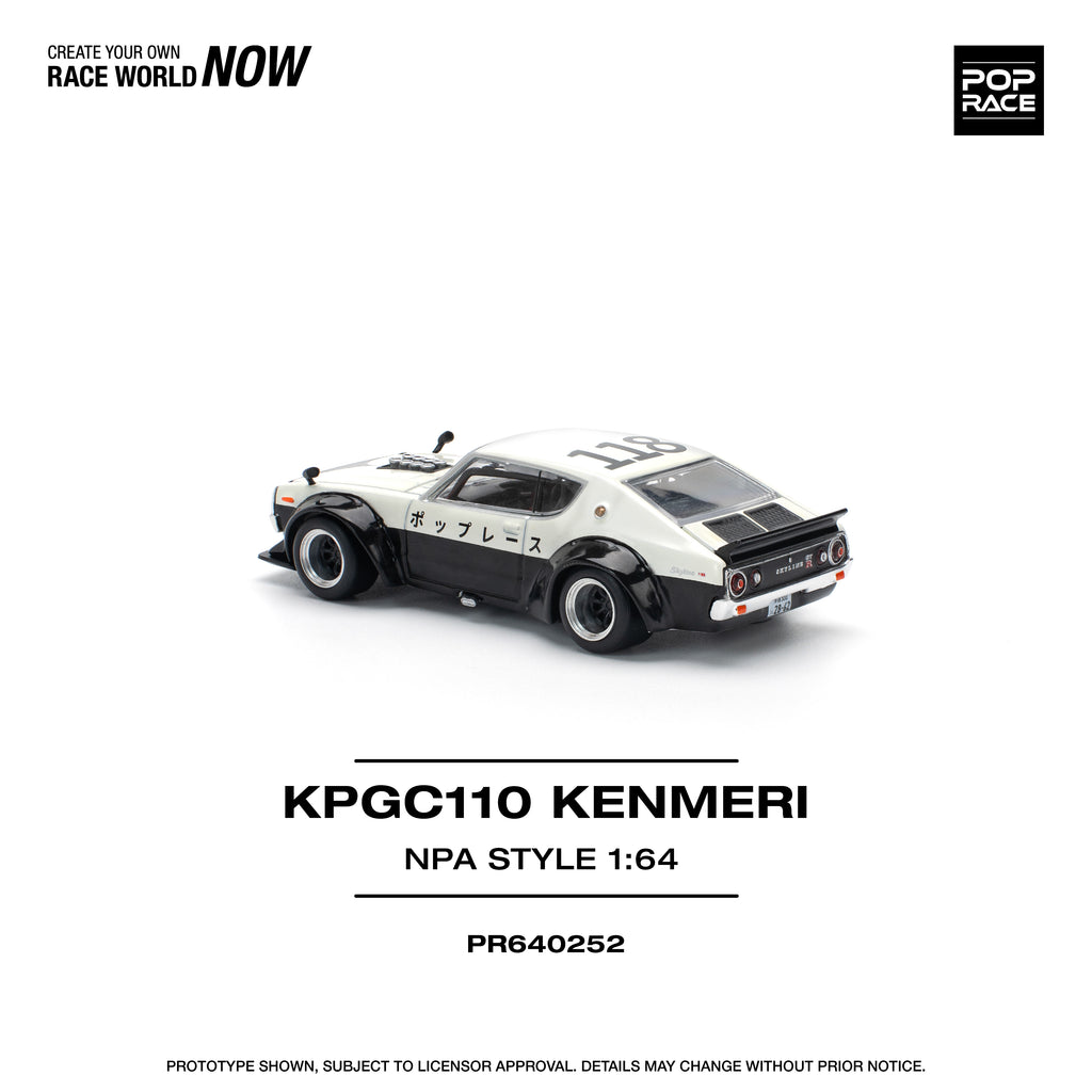 POP RACE 1/64 SKYLINE GT-R V8 DRIFT KENMERI NPA STYLE