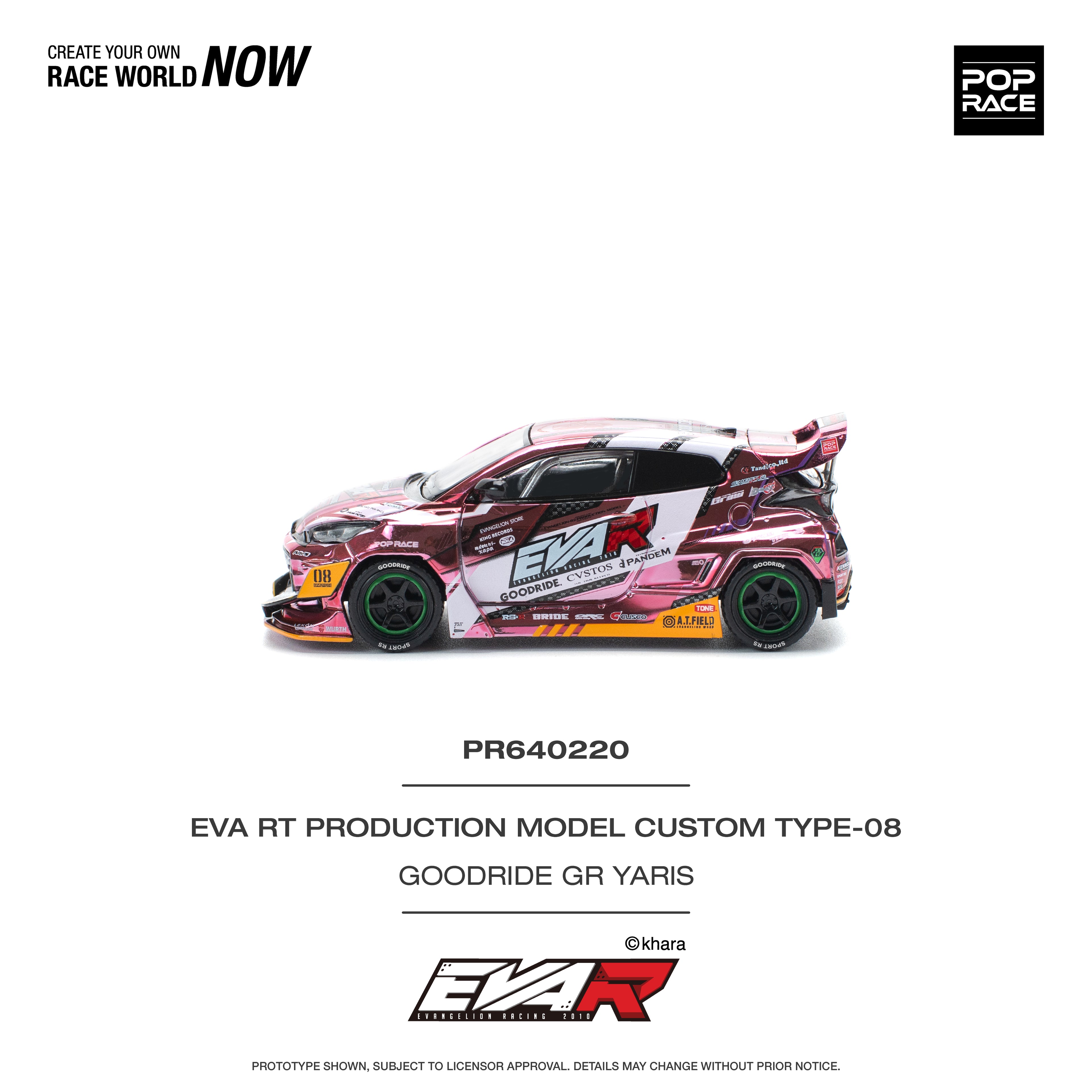 POP RACE 1/64 EVA RT PRODUCTION MODEL CUSTOM TYPE-08 GOODRIDE GR YARIS