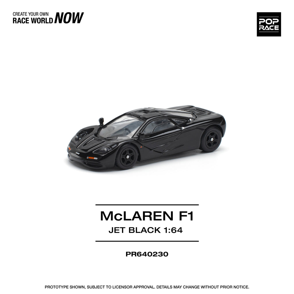 POP RACE 1/64 McLAREN F1 JET BLACK