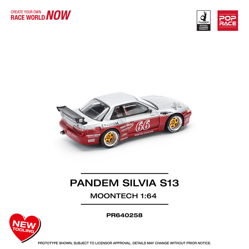 POP RACE 1/64 PANDEM SILVIA S13 MOONTECH RED