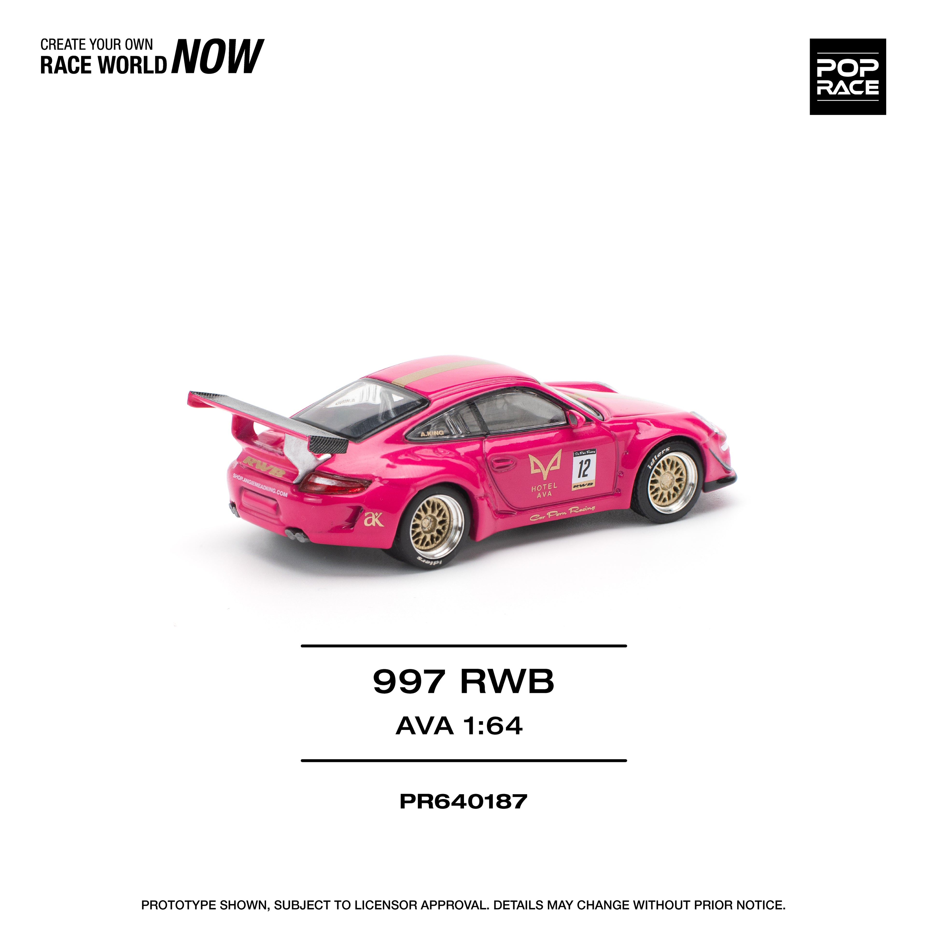 POP RACE 1/64 RWB 997 AVA ROSADO