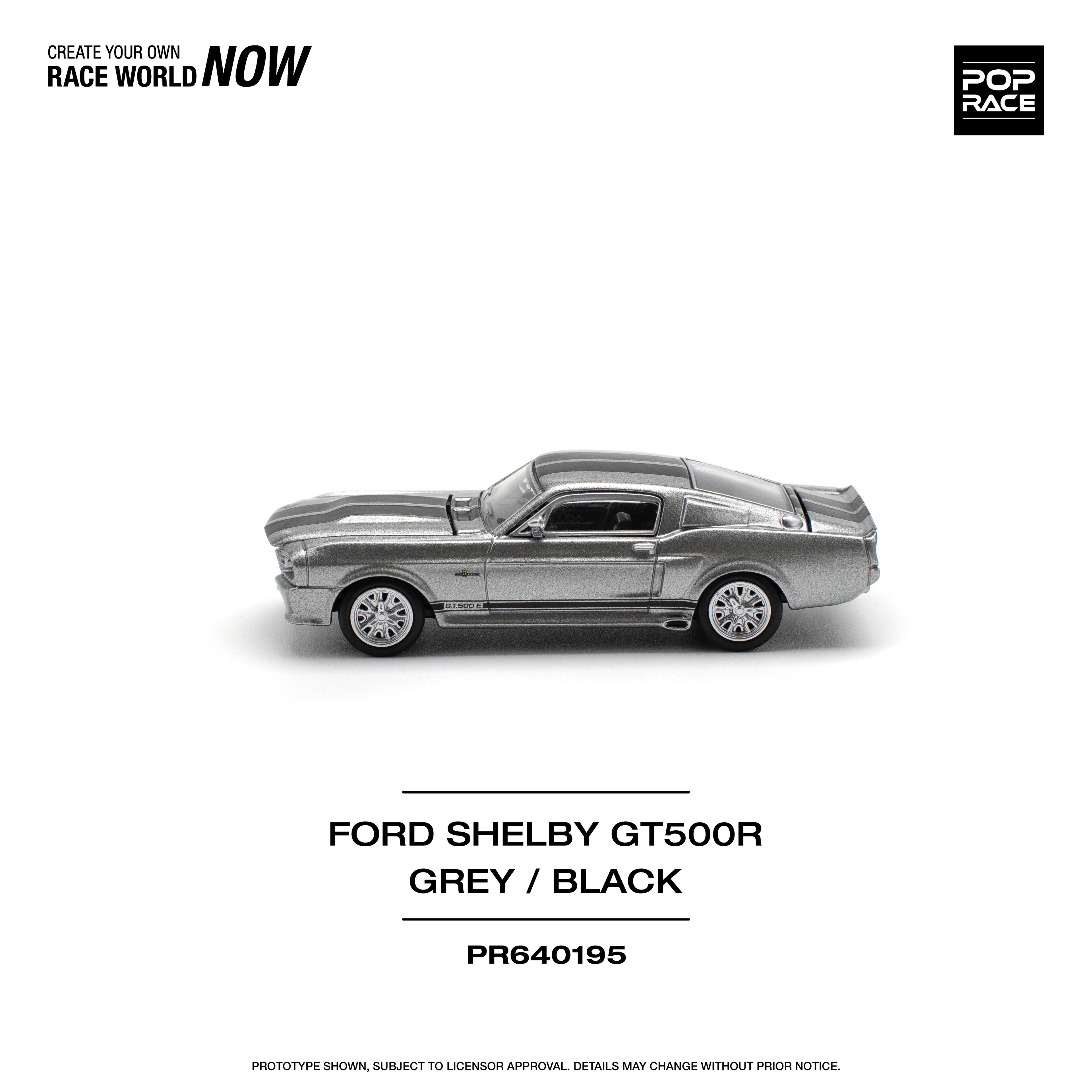 FORD SHELBY GT500R GREY/BLACK 1/64