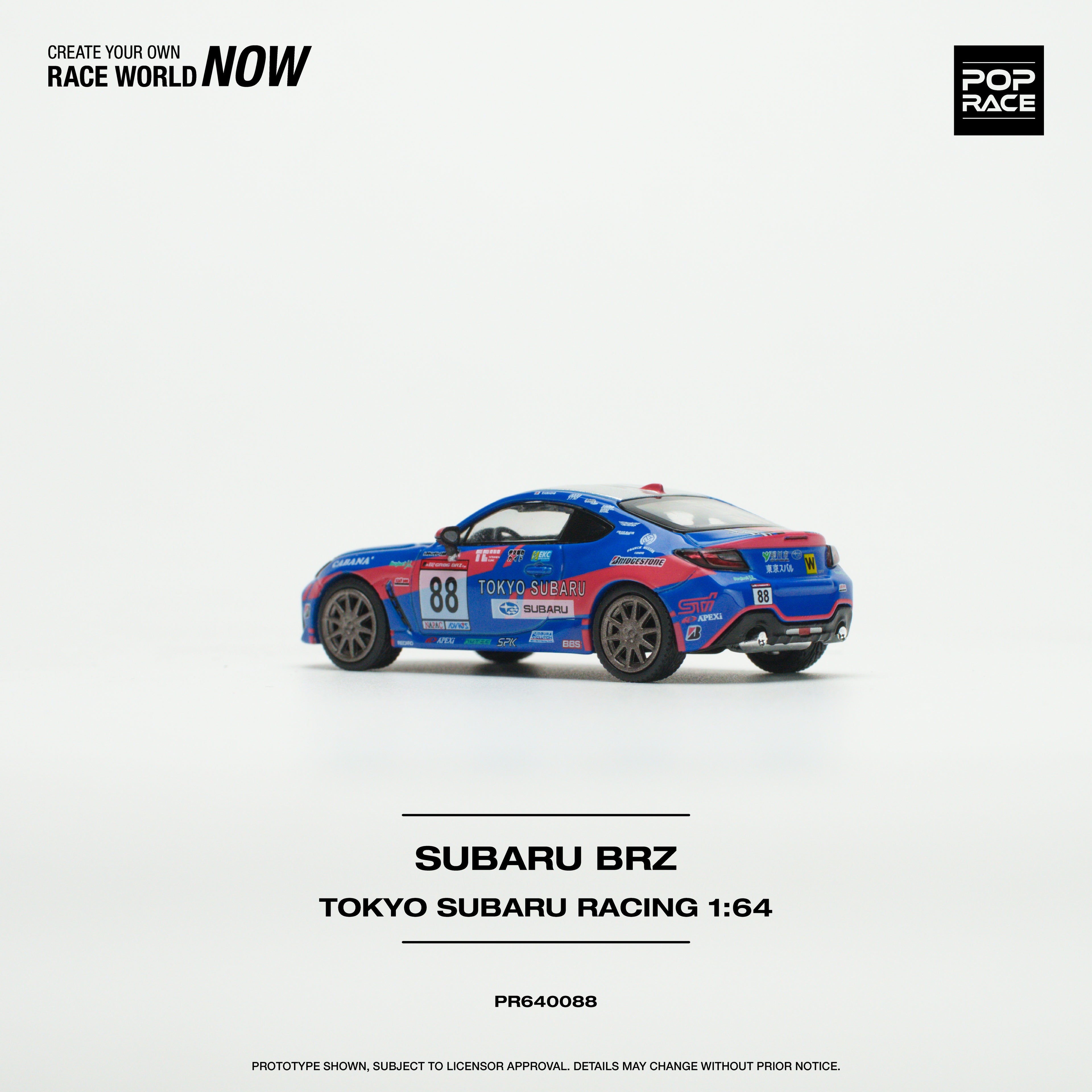 SUBARO BRZ TOKYIO SUBARU RACING 1/64