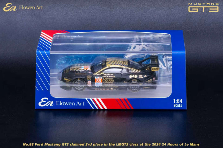 Elowen Art 1:64 Ford Mustang GT3 Negro #88