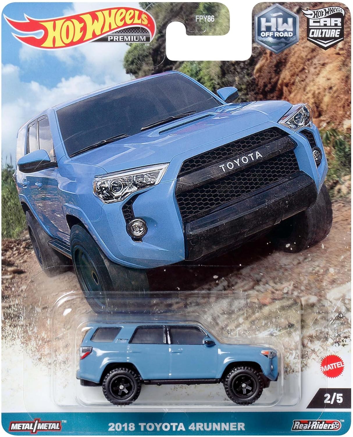 HOTWHEELS PREMIUM TOYOTA 4 RUNNER CELESTE