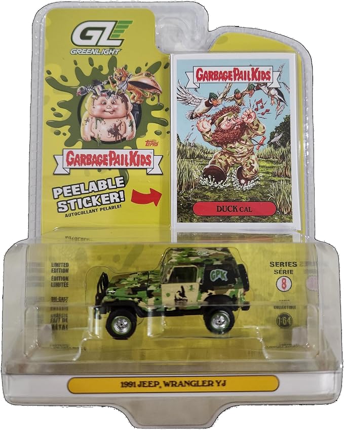 GREENLIGHT 1/64 1991 JEEP WRANGLER YJ GARBAGE PAIL KIDS