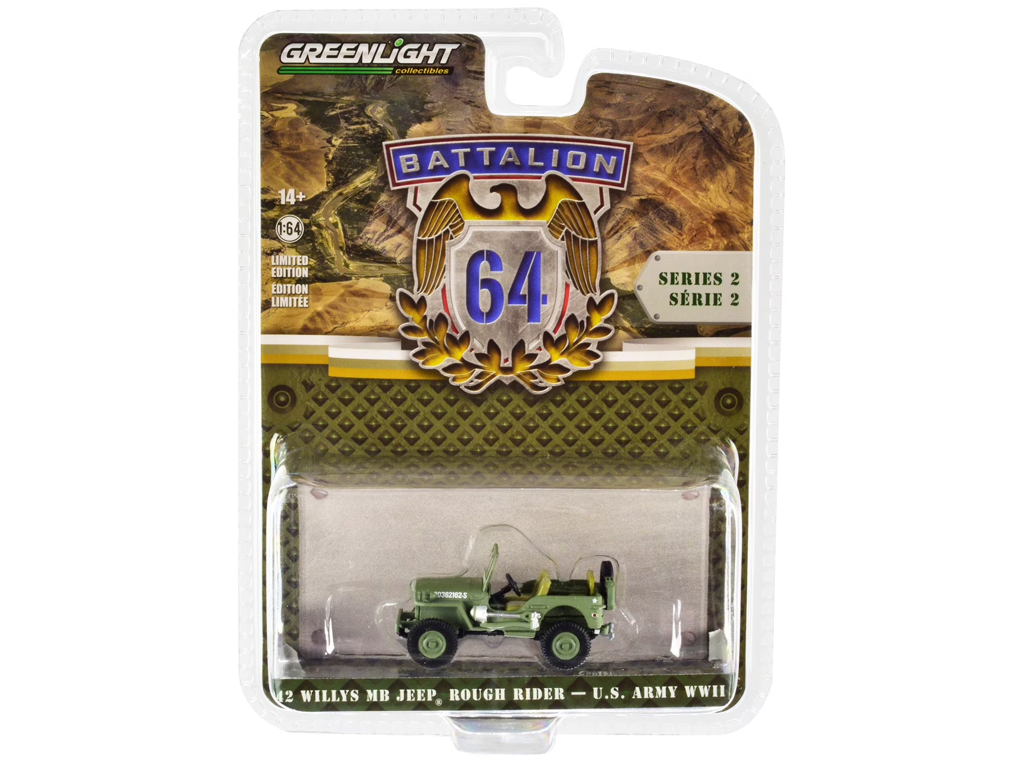 Greenlight 1/64 Coche Jeep Willys MB 1942 Theodore Roosevelt Jr’s