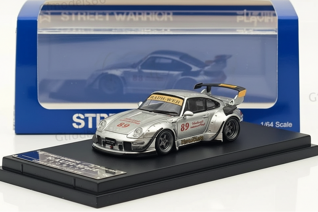 STREET WARRIOR 1/64 PORSCHE RAUH WEIT #89 PLOMO