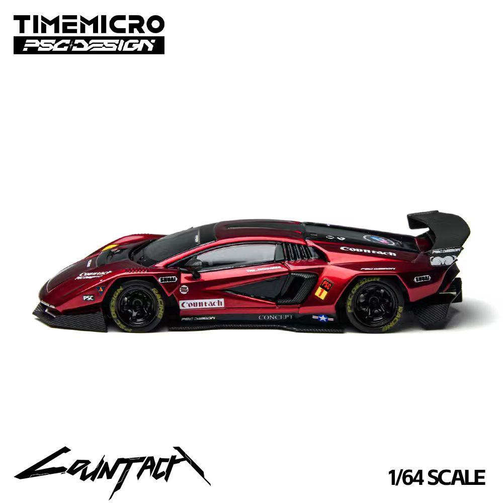 TimeMicro X PSC DESIGN 1:64 Lamborghini Countach “V” Scarlet