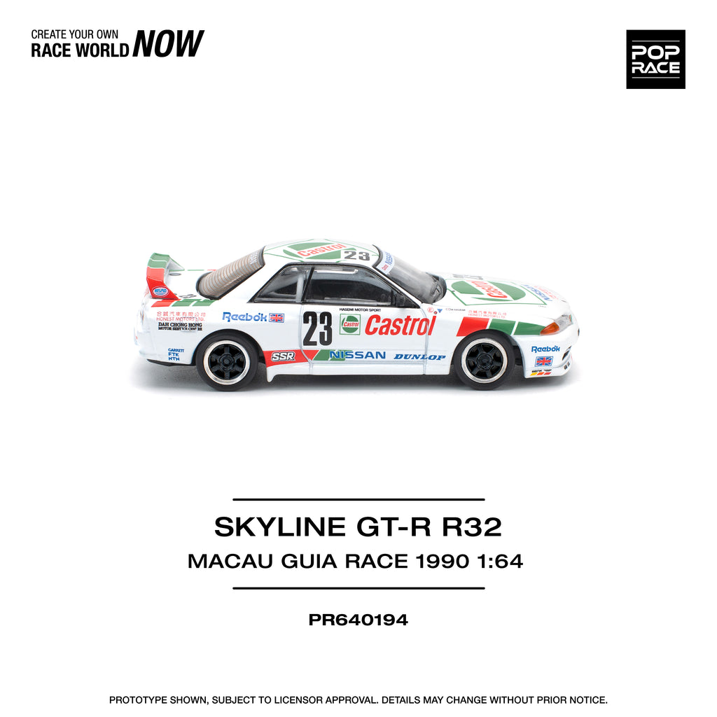 POP RACE 1/64 GT-R R32 MACAU GUIA RACE 1990 WINNER