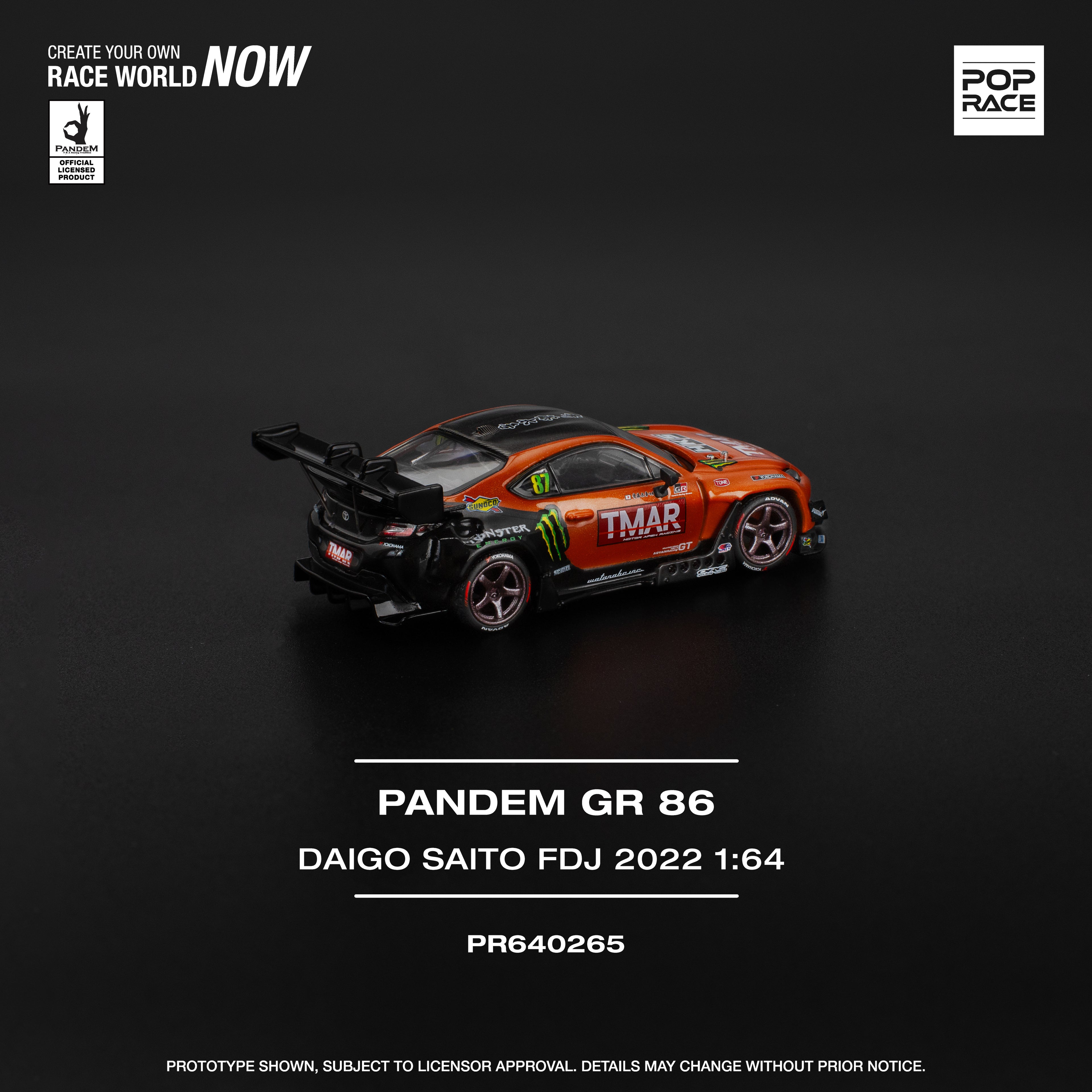 Poprace 1/64 PANDEM GR86 DAIGO SAITO FORMULA DRIFT JAPAN 2022