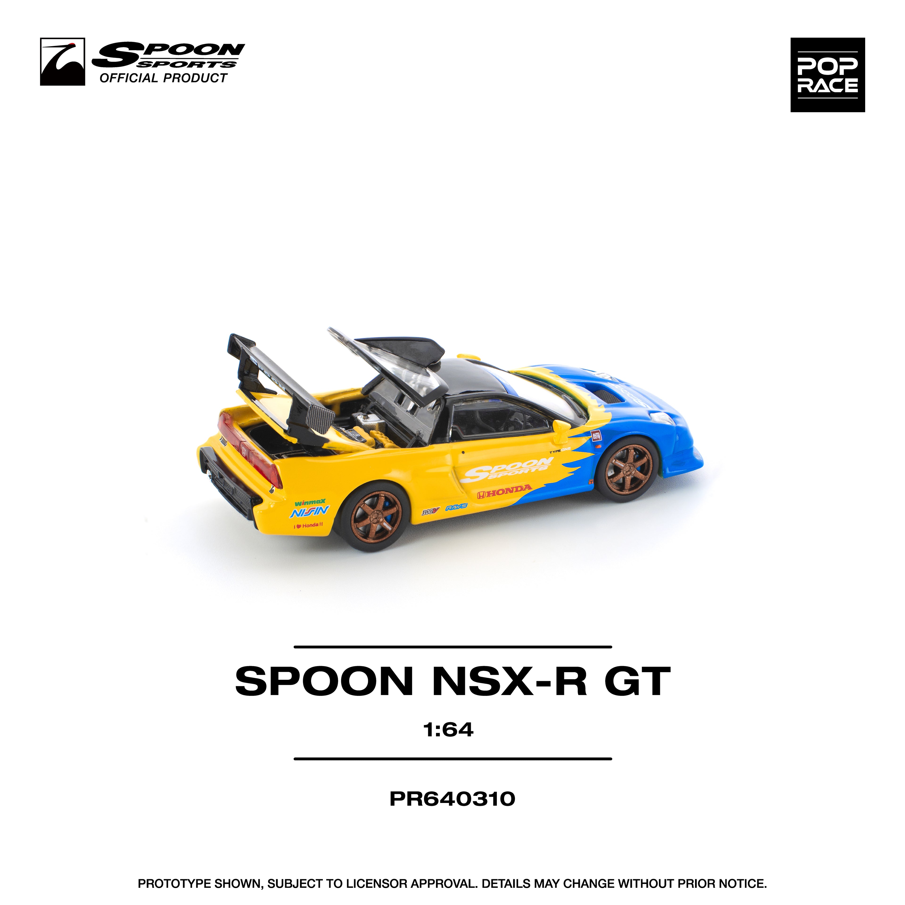 POP RACE 1/64 SPOON SPORTS NSX-R GT NA2