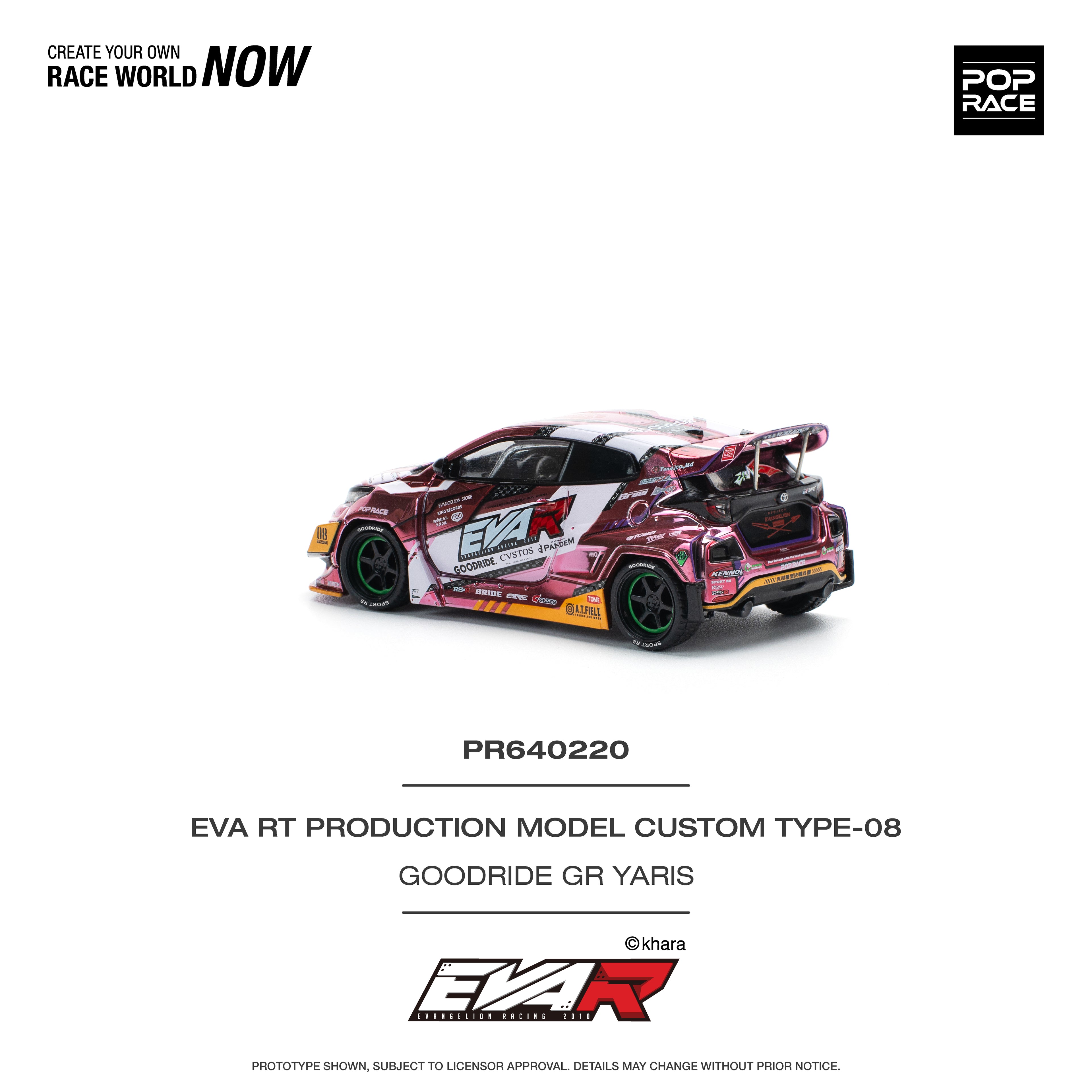 POP RACE 1/64 EVA RT PRODUCTION MODEL CUSTOM TYPE-08 GOODRIDE GR YARIS