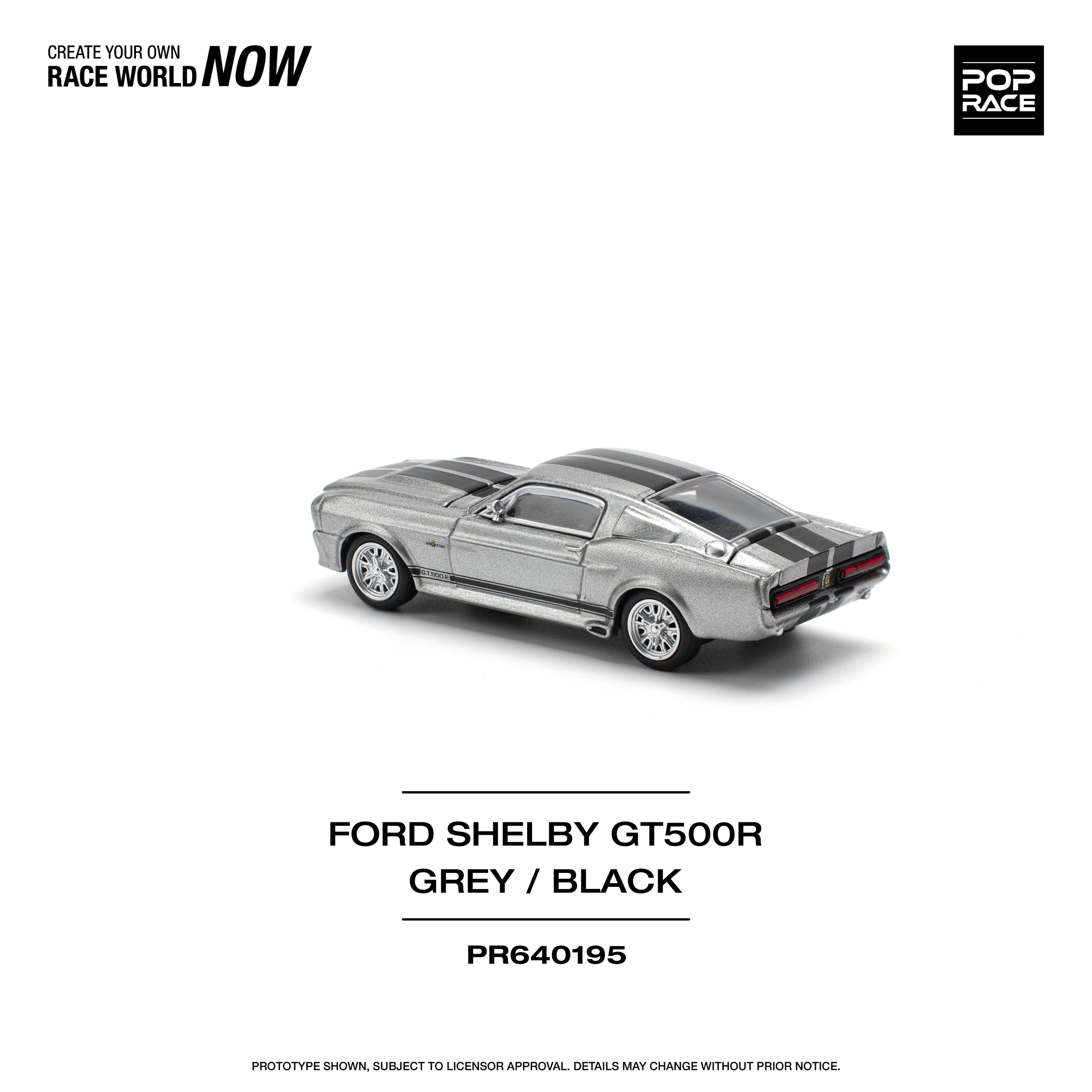 FORD SHELBY GT500R GREY/BLACK 1/64