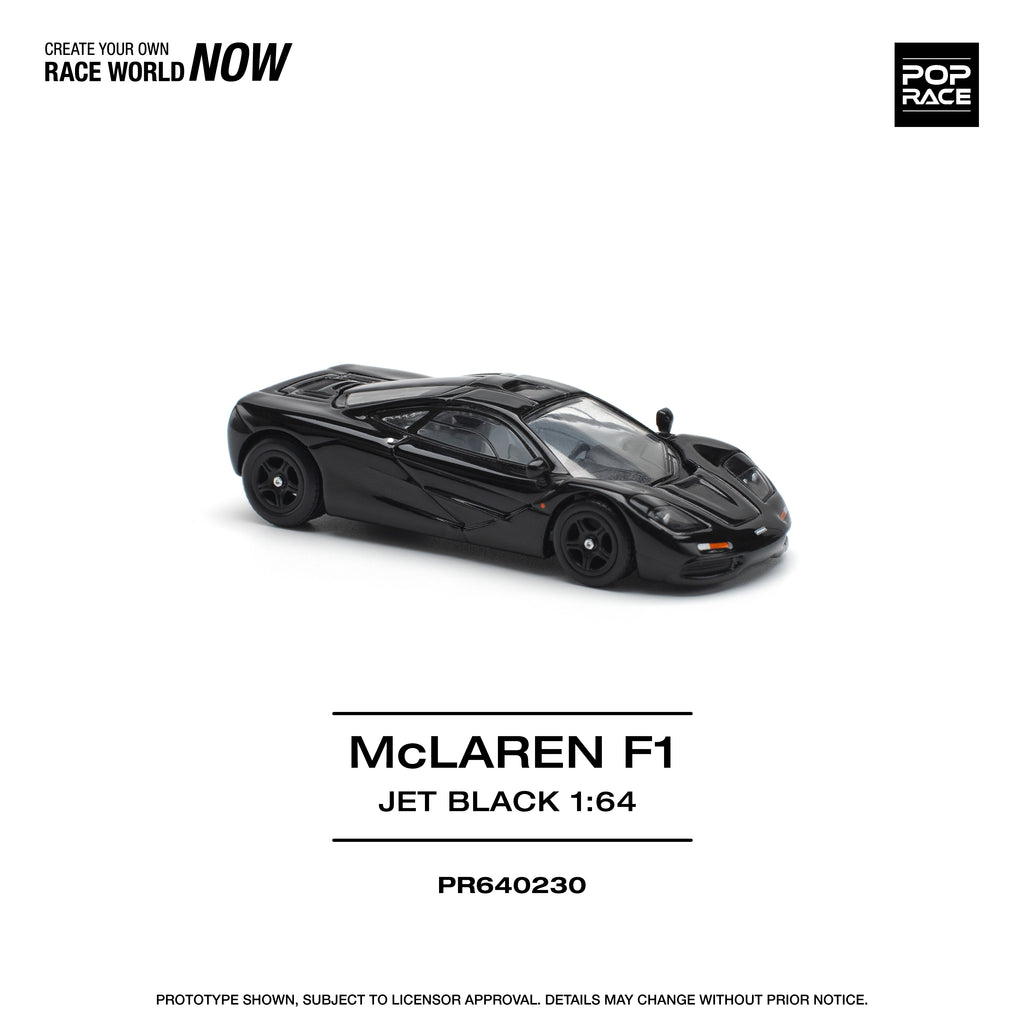 POP RACE 1/64 McLAREN F1 JET BLACK