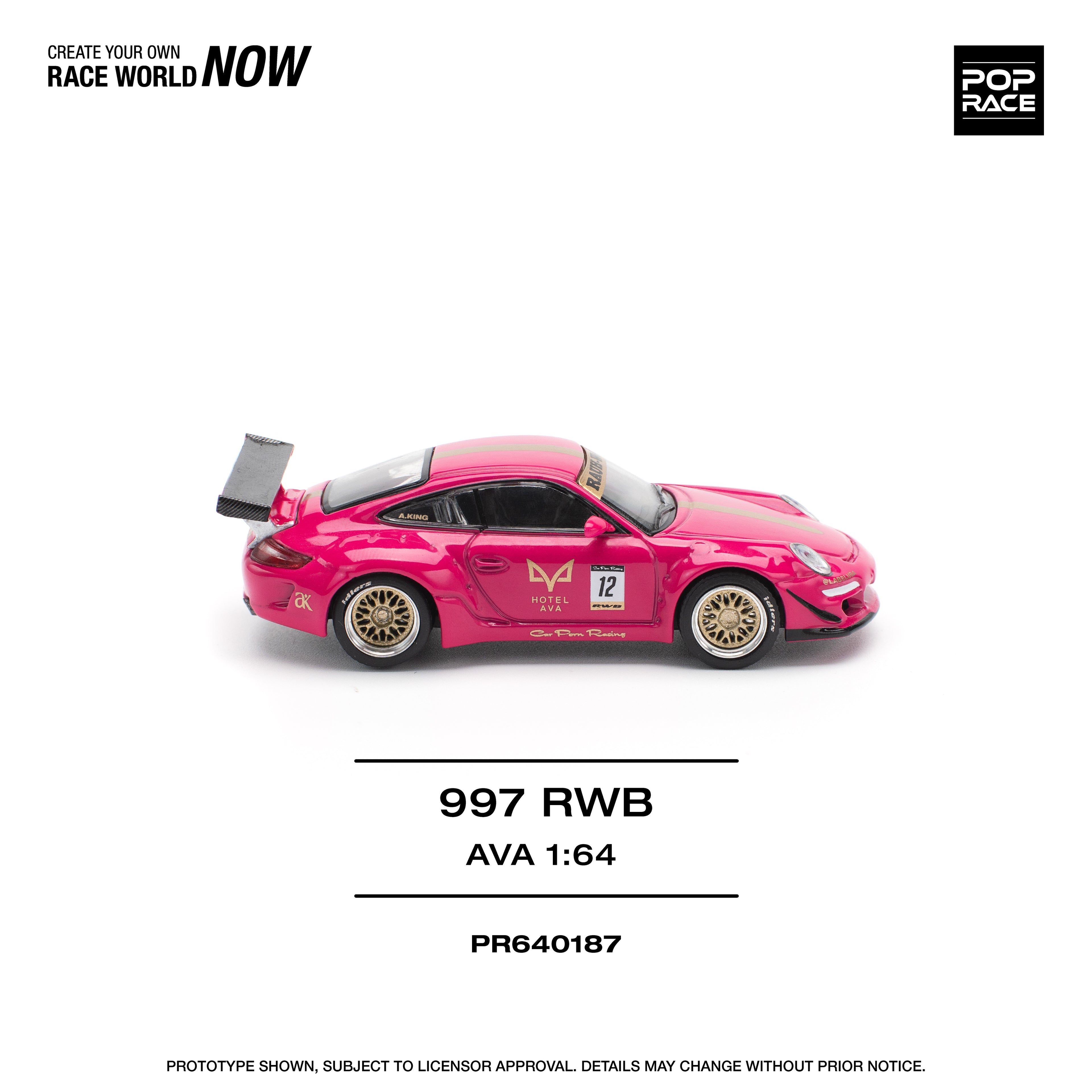 POP RACE 1/64 RWB 997 AVA ROSADO