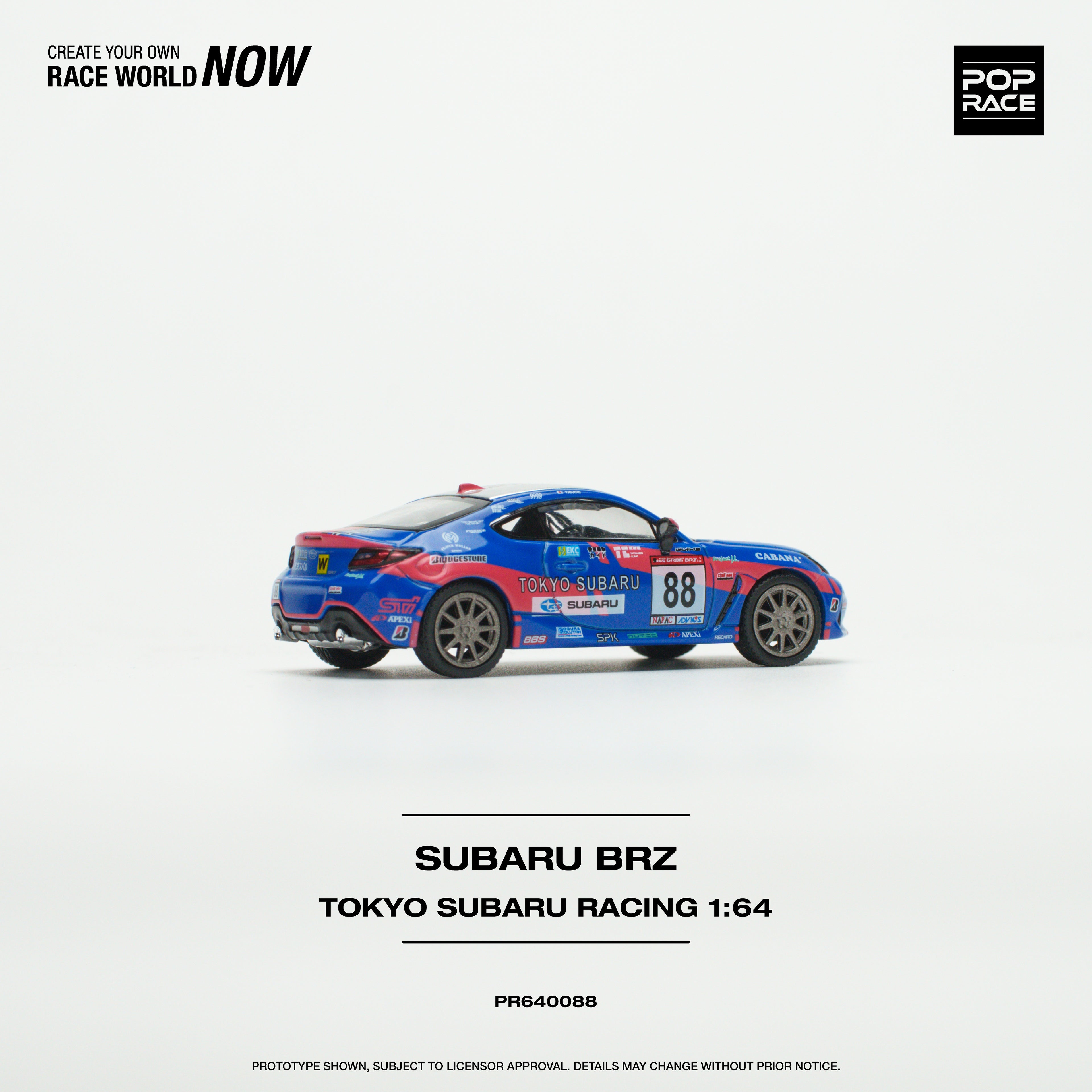 SUBARO BRZ TOKYIO SUBARU RACING 1/64
