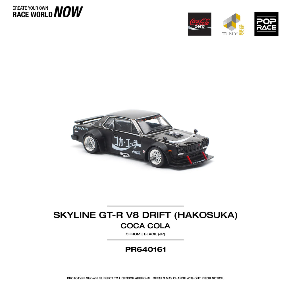 Poprace 1/64 日產 Nissan Skyline GT-R DRIFT HAKOSUKA COCA COLA ZERO Japan