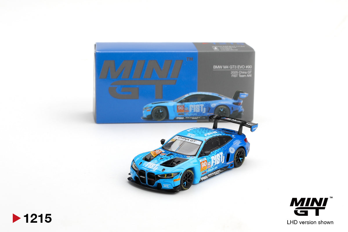 MINI GT 1/64 #1215 BMW M4 GT3 EVO #90 FIST Team AAI 2025 China GT VERSION EN CAJA