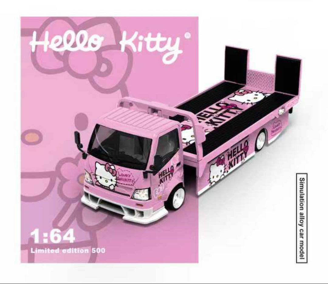 COOL CAR 1/64 HINO H300 FLATBED TRAILER HELLO KITTY