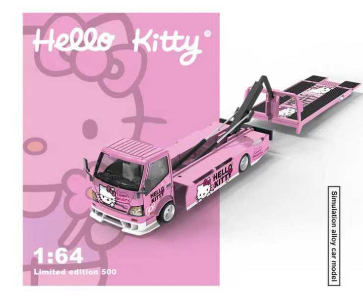 COOL CAR 1/64 HINO H300 FLATBED TRAILER HELLO KITTY