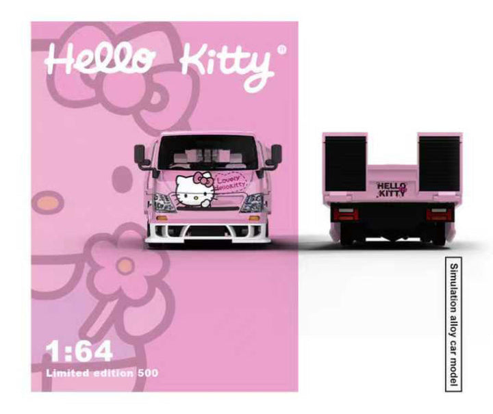 COOL CAR 1/64 HINO H300 FLATBED TRAILER HELLO KITTY