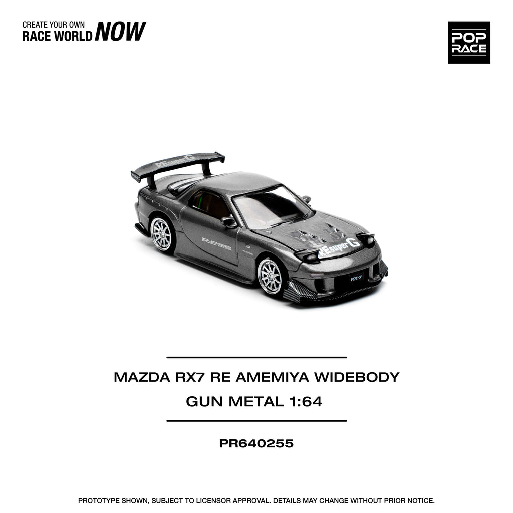 POP RACE MAZDA RX7 RE AMEMIYA WIDEBODY GUN METAL