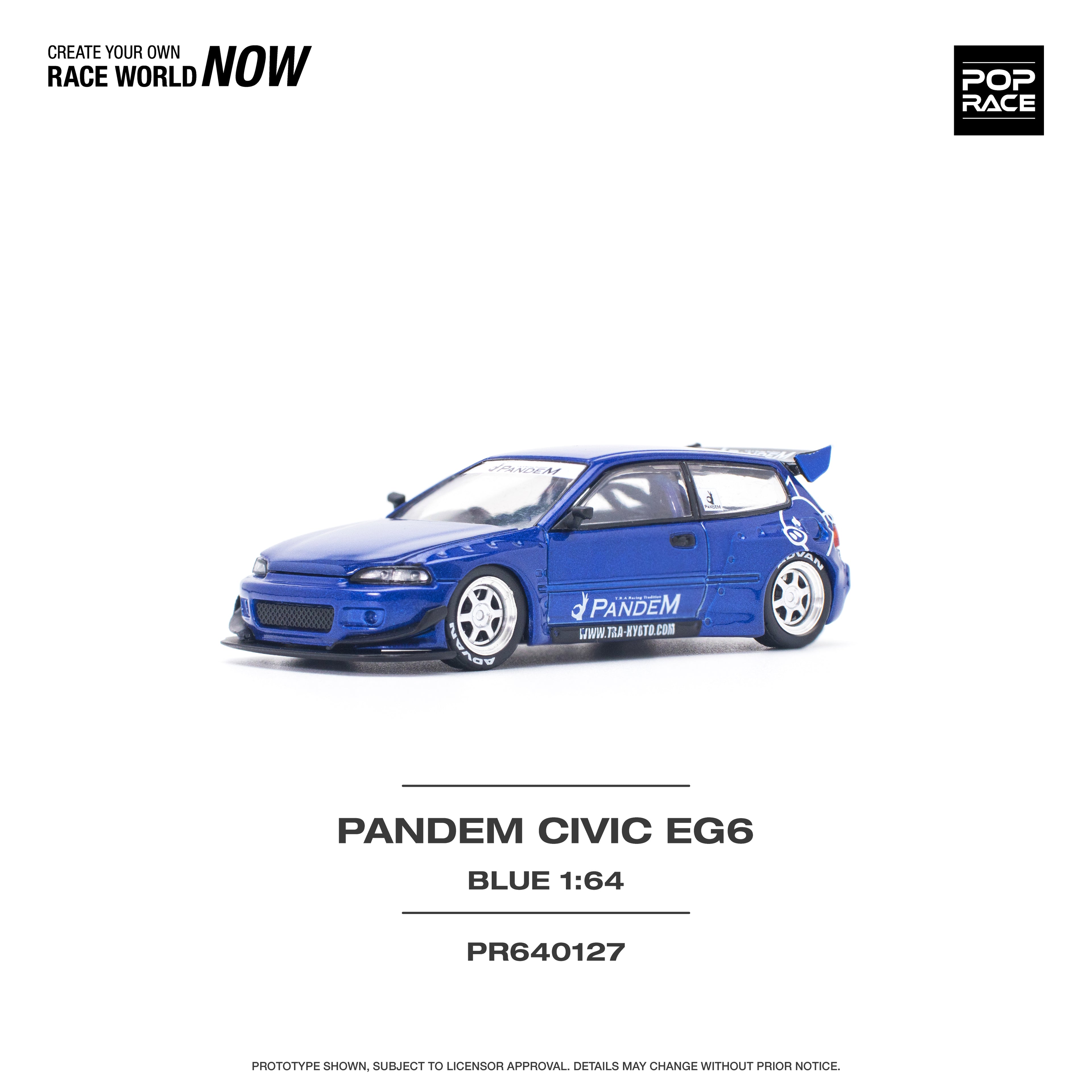 POP RACE PANDEM CIVIC EG6 AZUL
