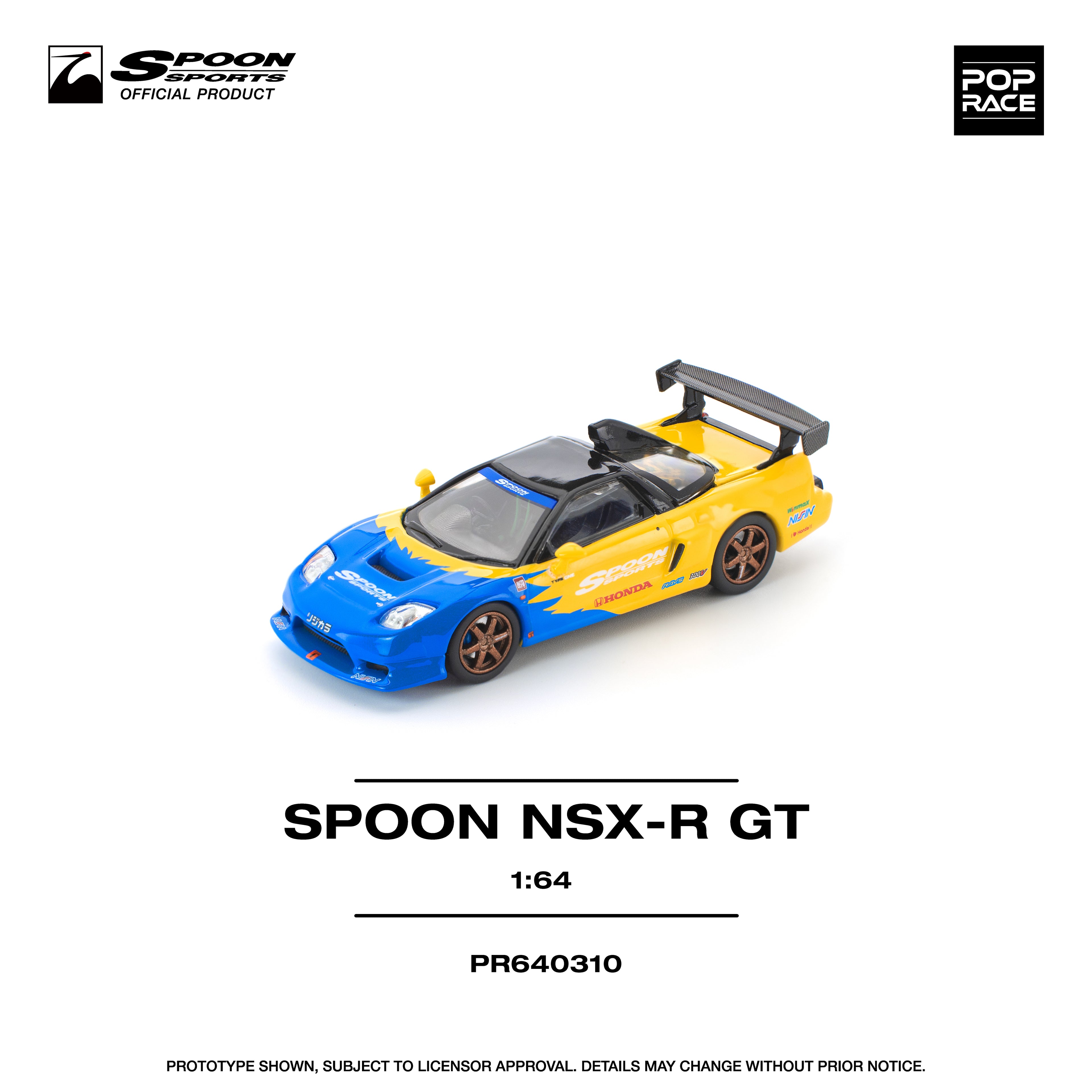 POP RACE 1/64 SPOON SPORTS NSX-R GT NA2