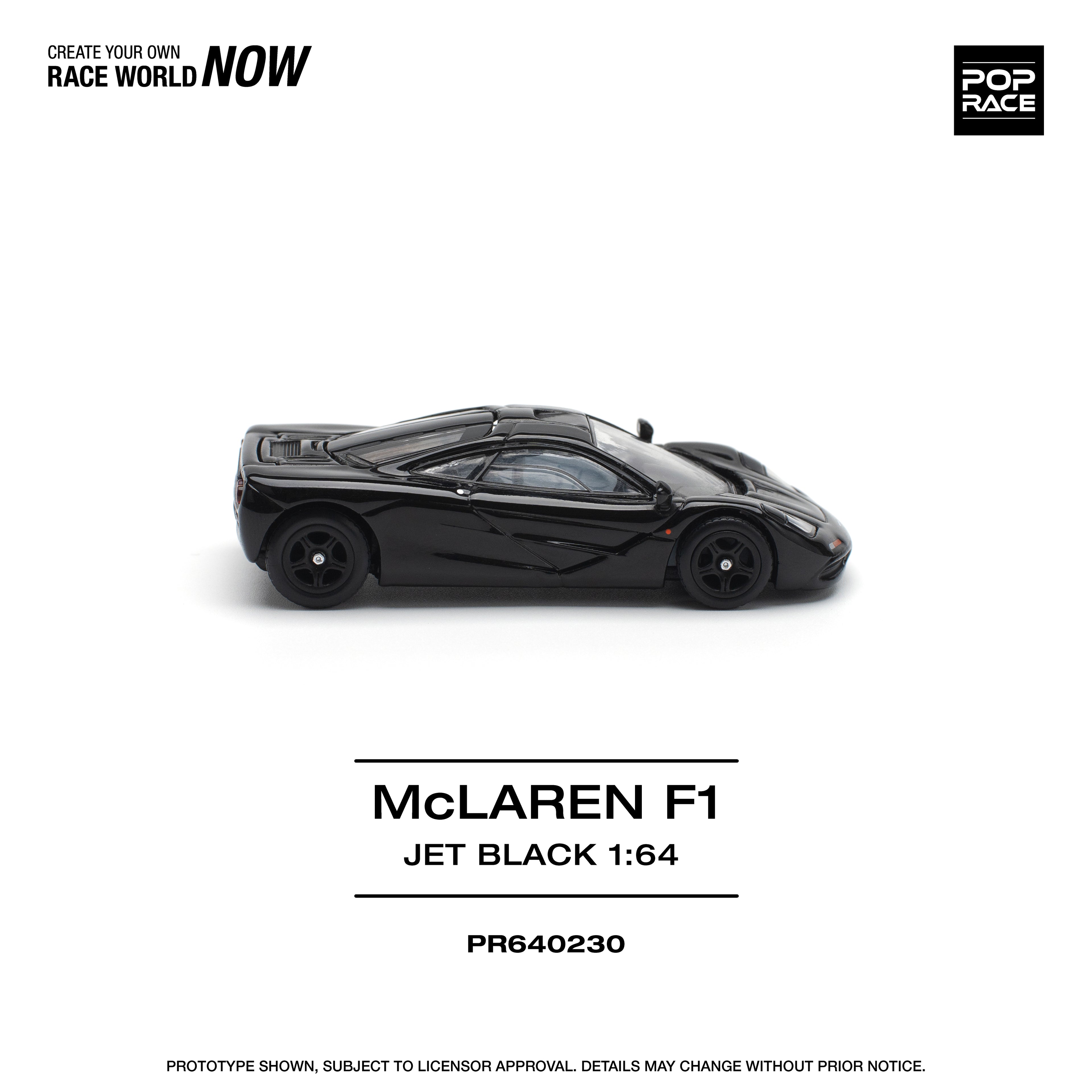 POP RACE 1/64 McLAREN F1 JET BLACK