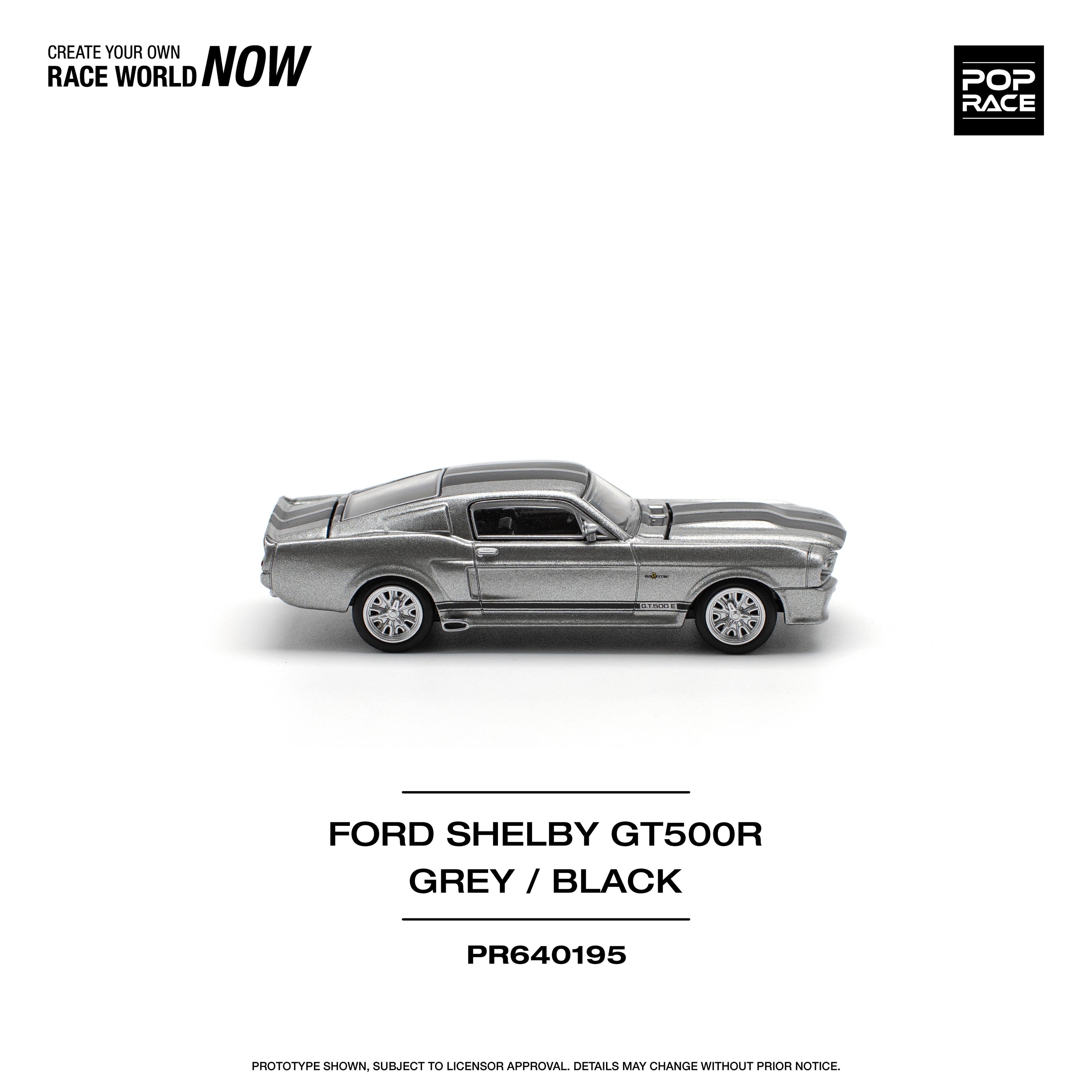 FORD SHELBY GT500R GREY/BLACK 1/64