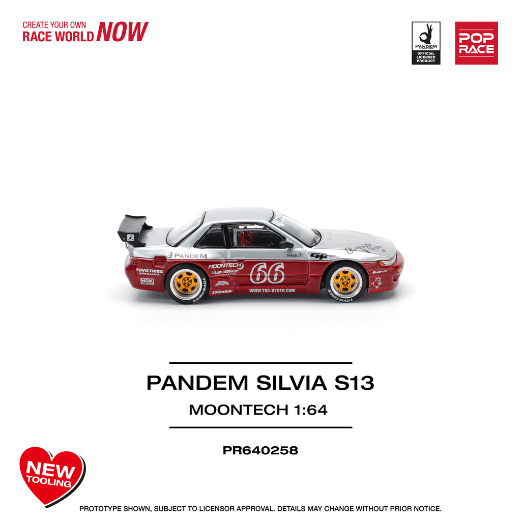 POP RACE 1/64 PANDEM SILVIA S13 MOONTECH RED
