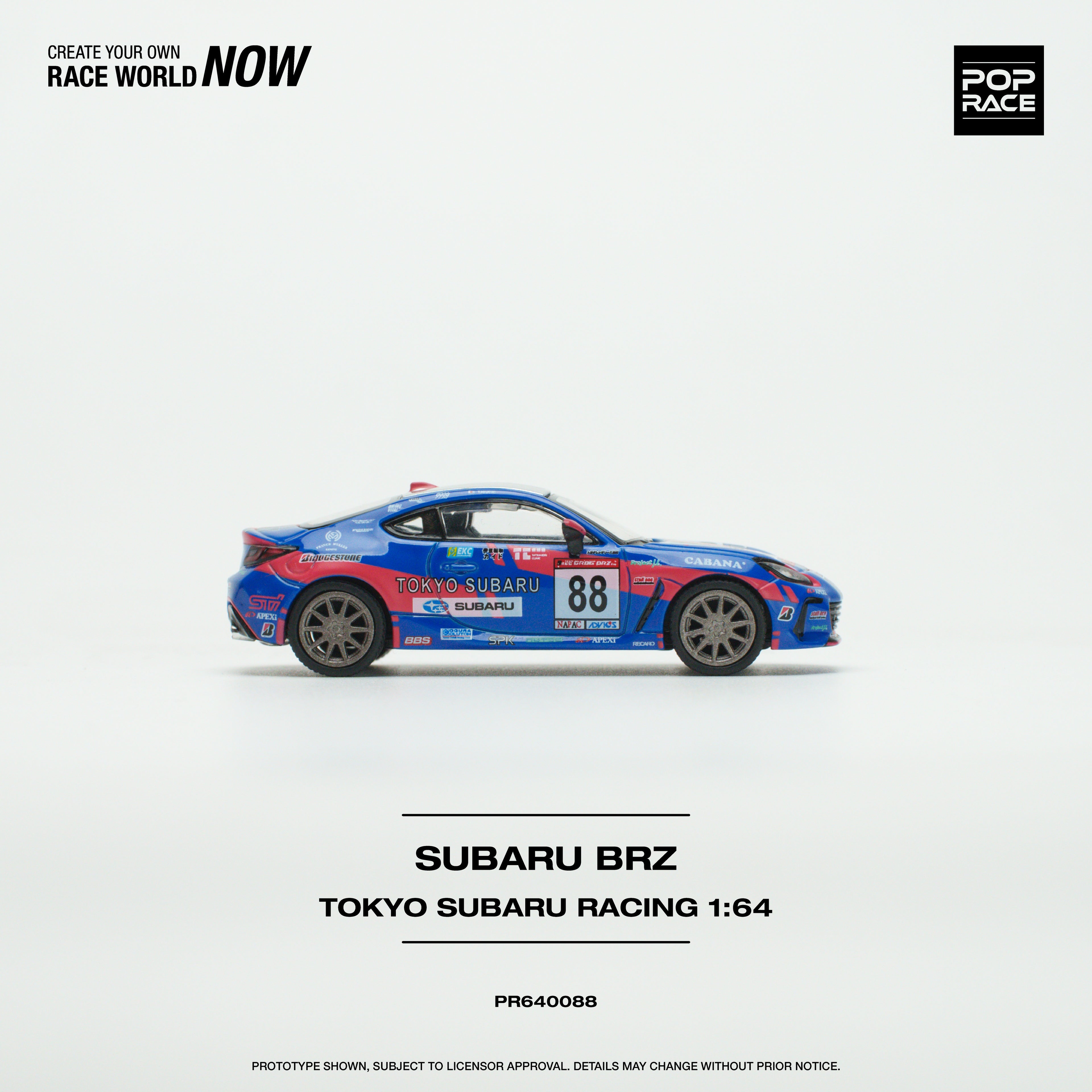 SUBARO BRZ TOKYIO SUBARU RACING 1/64