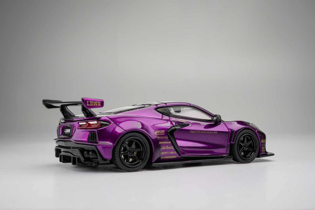 FINE MODEL 1/64 LB CORVETTE C8 METALLIC PURPLE