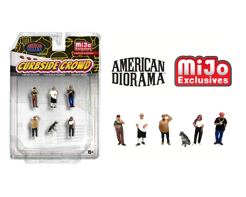 |||PREVENTA|||Set de figuras de público en la acera de American Diorama 1:64 – Exclusivo de MiJo