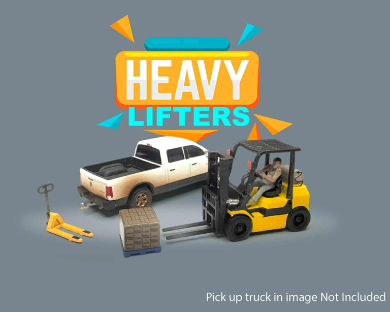 |||PREVENTA|||Figuras American Diorama 1:64, Set de montacargas Heavy Lifters – Exclusivas de MiJo