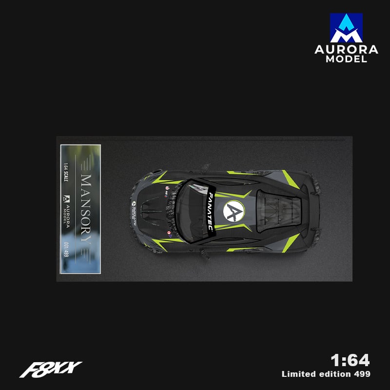 AURORA MODEL 1/64 Mansory Modified F8XX Absolute Racing Livery, con figura