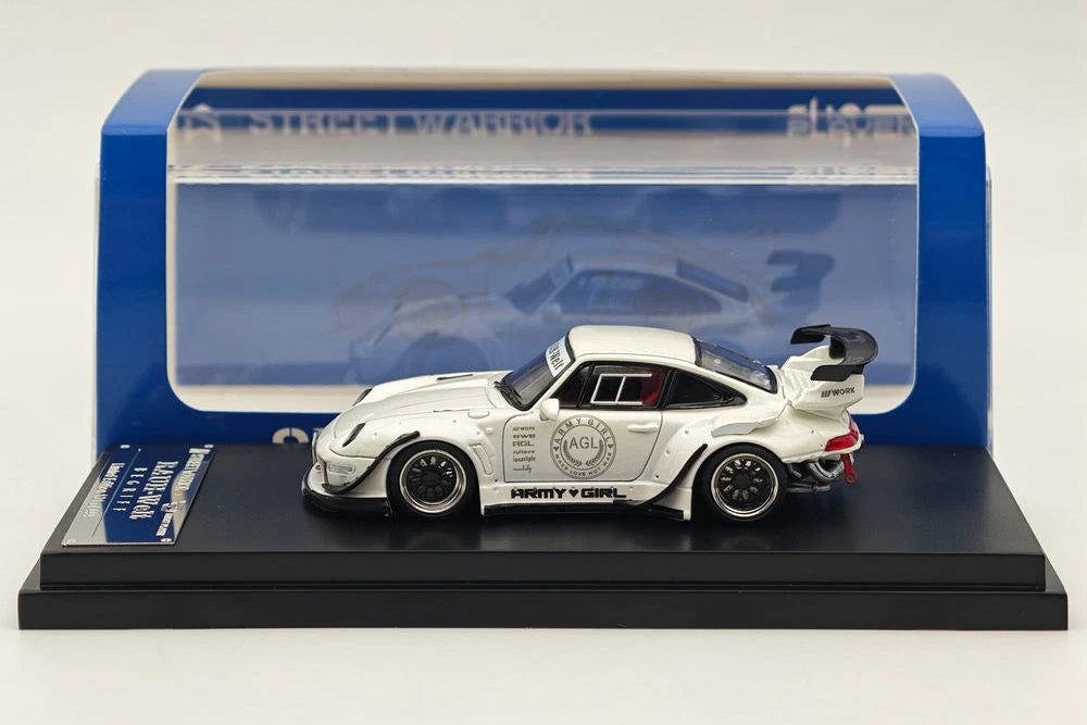 STREET WARRIOR 1/64 PORSCHE RAUH WEIT ARMY GIRL BLANCO