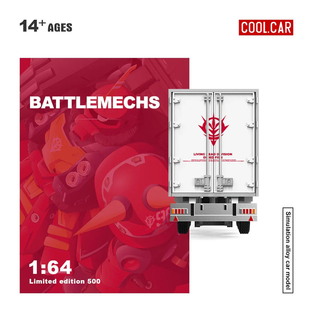 CoolCar 1/64 - Scania Container Truck RX-78 Pink Mecha
