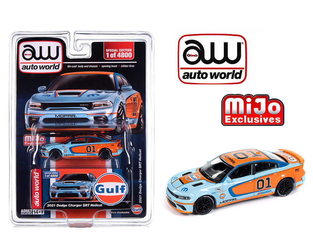AUTO WORLD 1/64 2021 DODGE CHARGER SRT HELLCAT