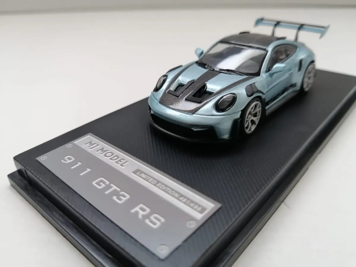 Mj Model Porsche 911 Gt3 Rs Blue Metallic Escala 1:64 Azul Acero