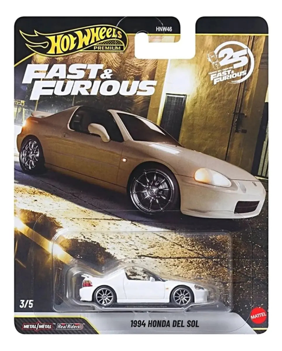 HOT WHEELS 1/64 HONDA DEL SOL RAPIDOS Y FURIOSOS 25 AÑOS