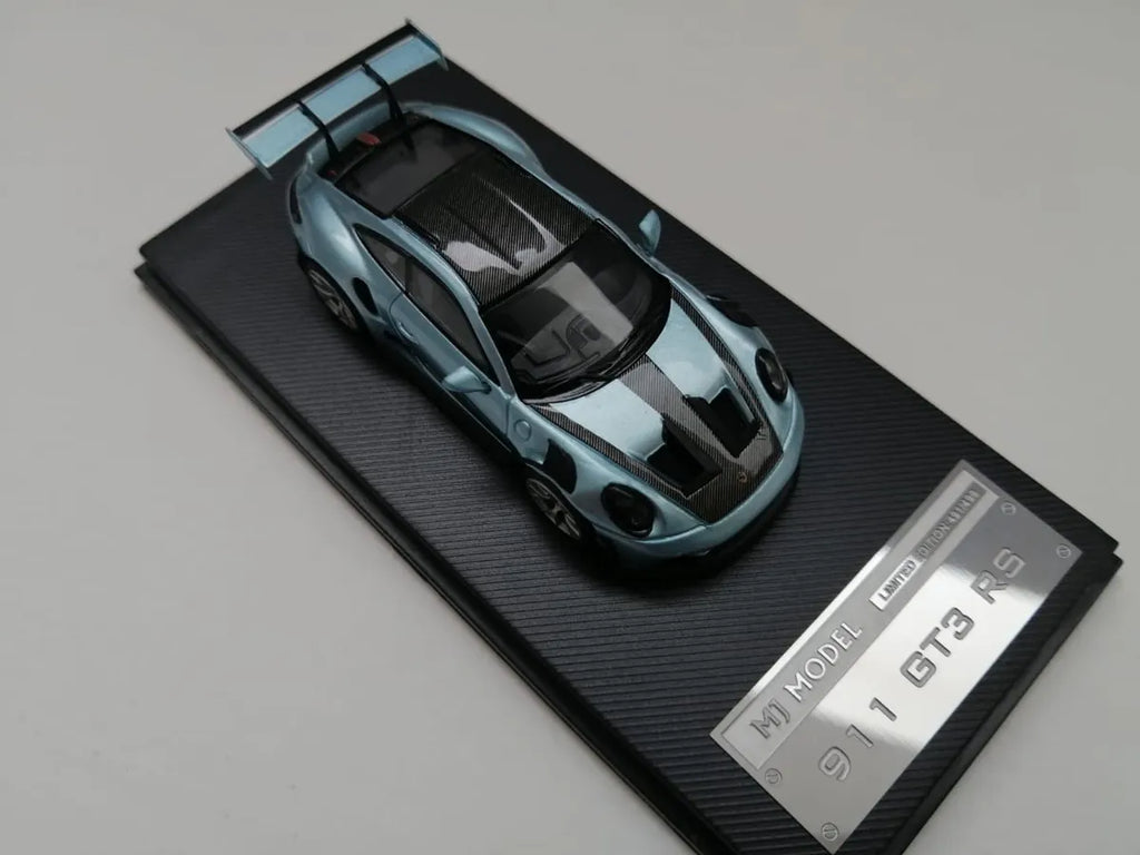 Mj Model Porsche 911 Gt3 Rs Blue Metallic Escala 1:64 Azul Acero